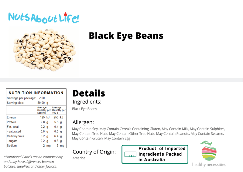 Black Eye Beans - Nuts About LifeBEB9525Nuts About Life