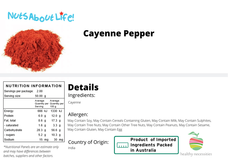 Cayenne Pepper - Nuts About LifeCAY8306Nuts About Life