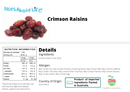 Crimson Raisins - Nuts About LifeCR5305Nuts About Life