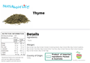 Dried Thyme Leaves - Nuts About LifeTHY7514Nuts About Life