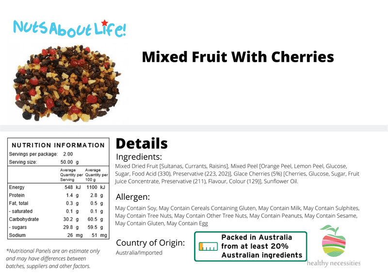 Mixed Fruit with Cherries - Nuts About LifeMFWC6846Nuts About Life