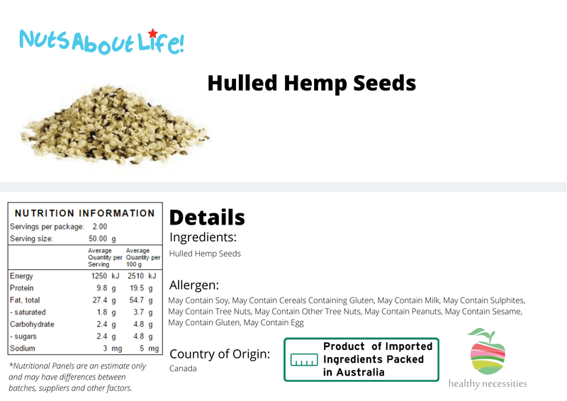 Organic Hulled Hemp Seeds - Nuts About LifeOHS4576Nuts About Life