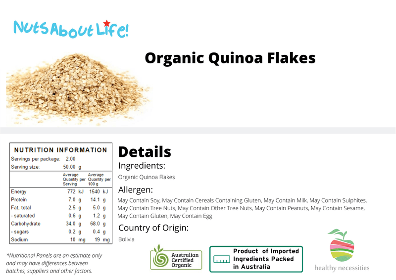 Organic Quinoa Flakes - Nuts About LifeOQF1115Nuts About Life