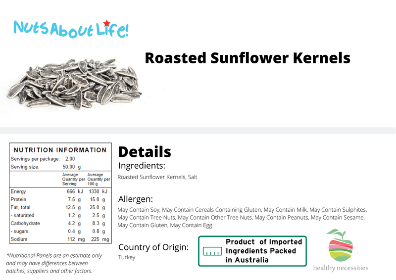 Roasted Sunflower Seeds - Nuts About LifeROSSUN200Nuts About Life