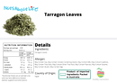 Tarragon Leaves - Nuts About LifeTARR361Nuts About Life